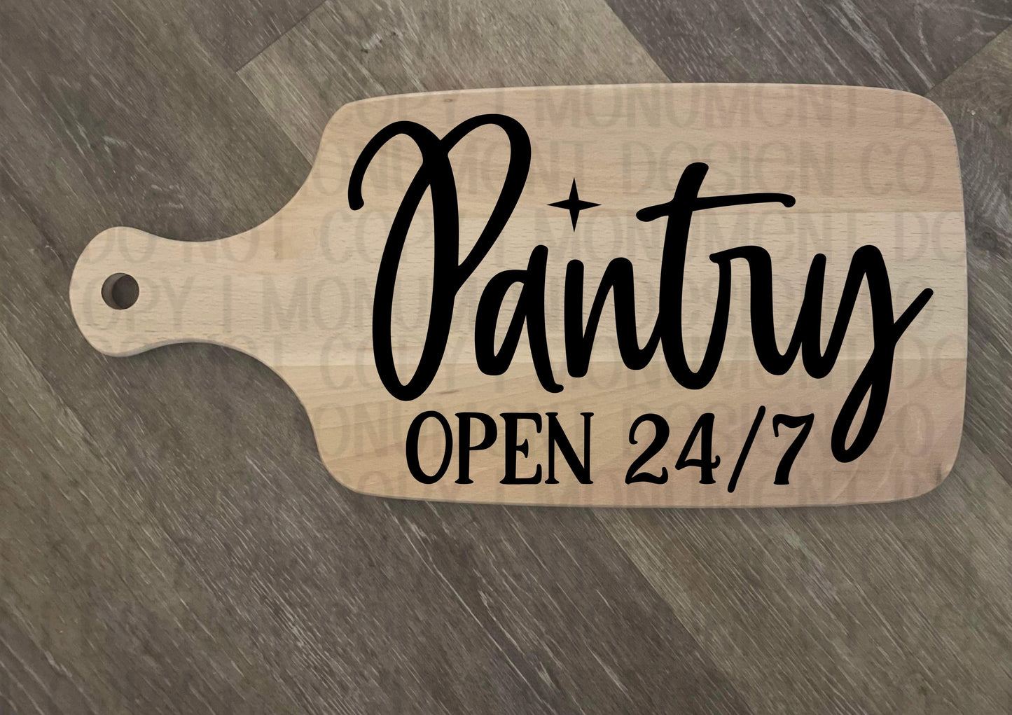 Pantry Open 24/7 Cutting Board
