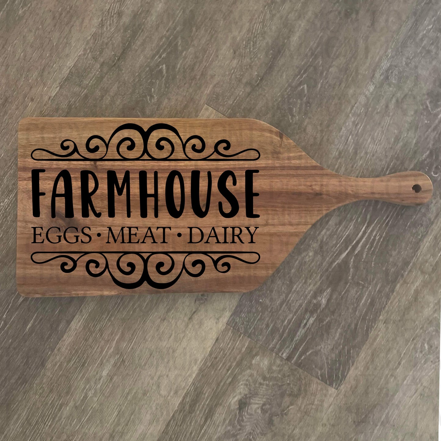Farmhouse Eggs Meat Dairy Cutting Board
