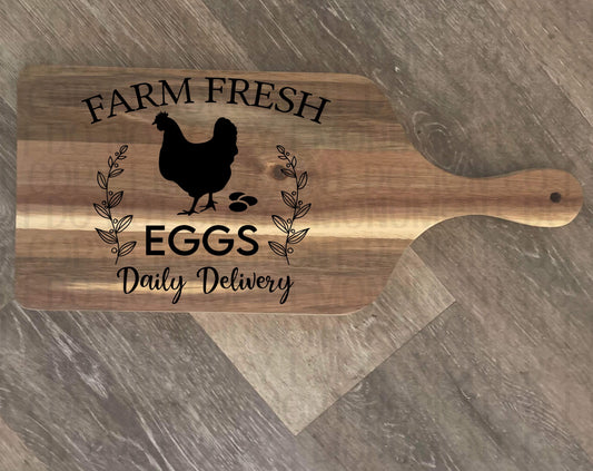 Farm Fresh Eggs Cutting Board