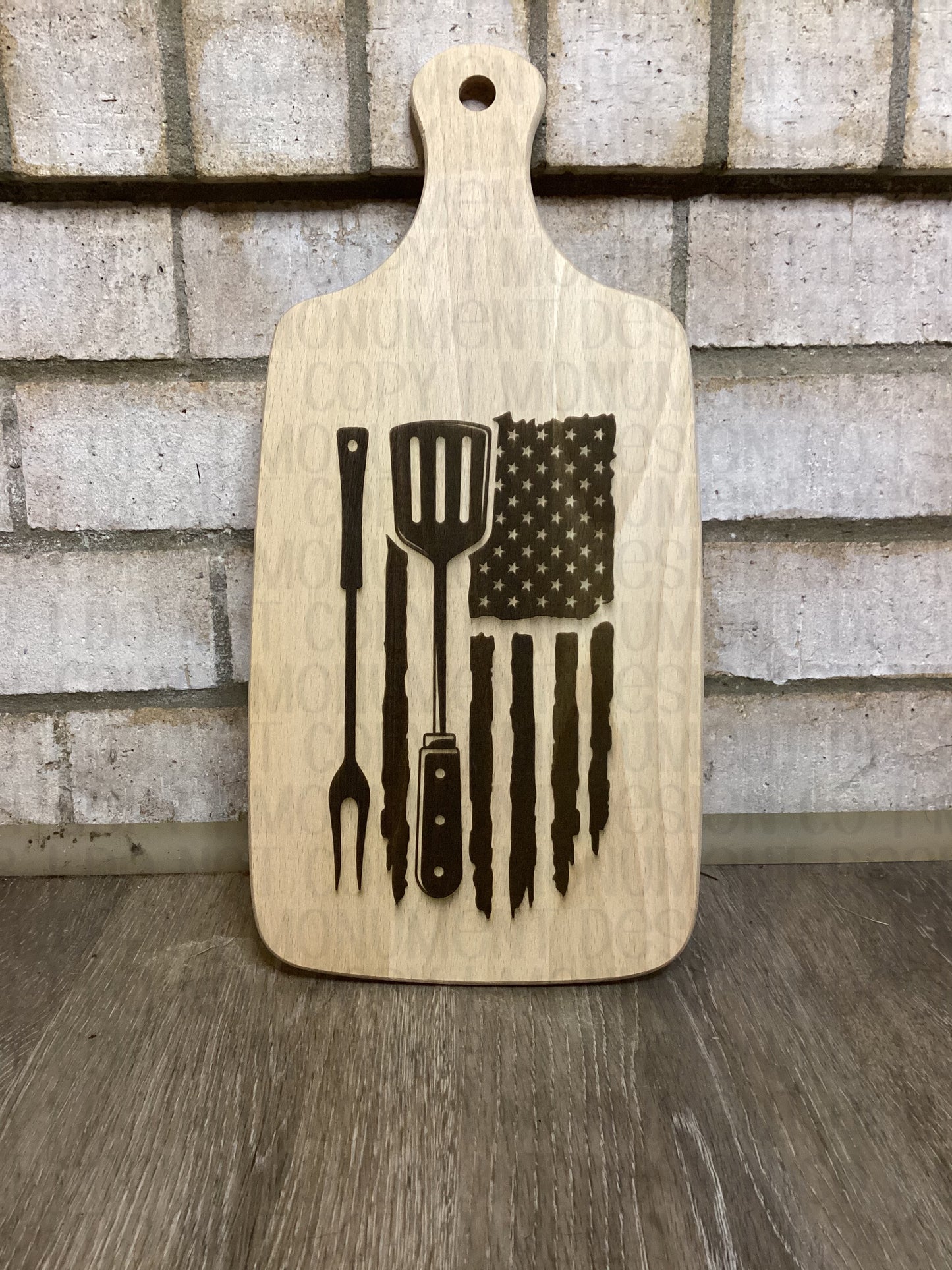 BBQ American Flag Cutting Board