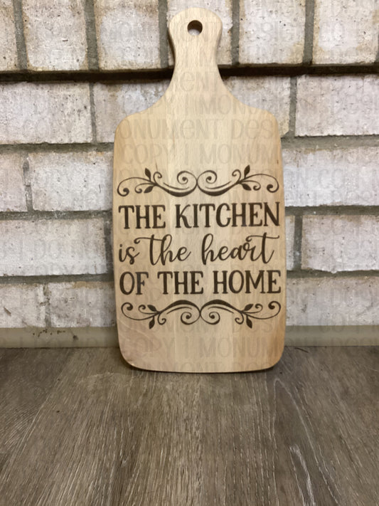 The Kitchen Is The Heart Of The Home Cutting Board